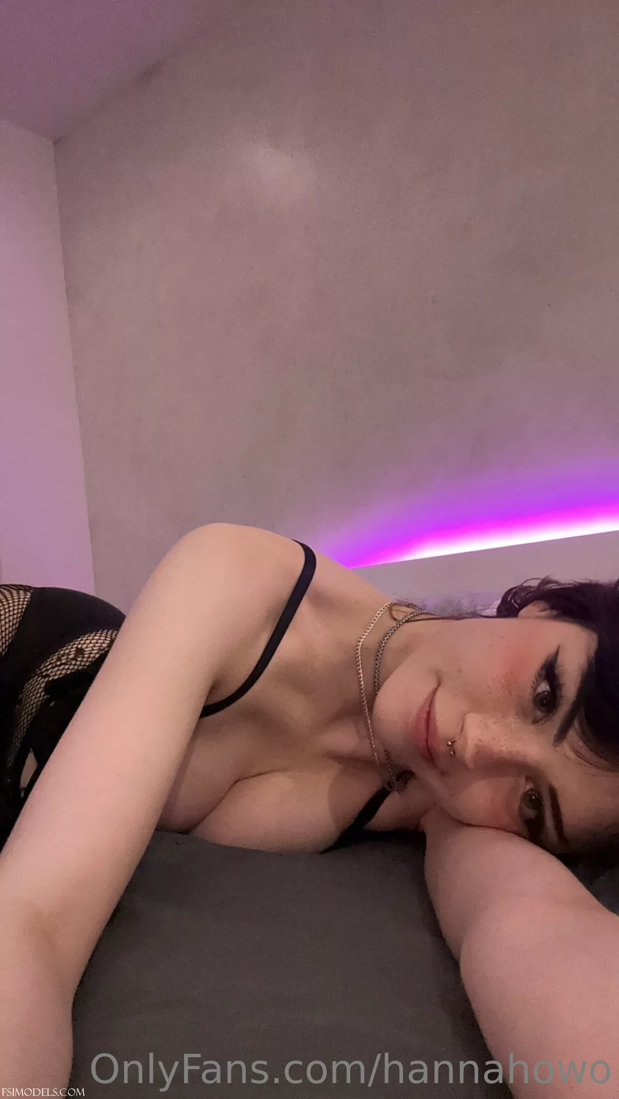 hannah owo sexy black lingerie photos set 018 - FSI Models