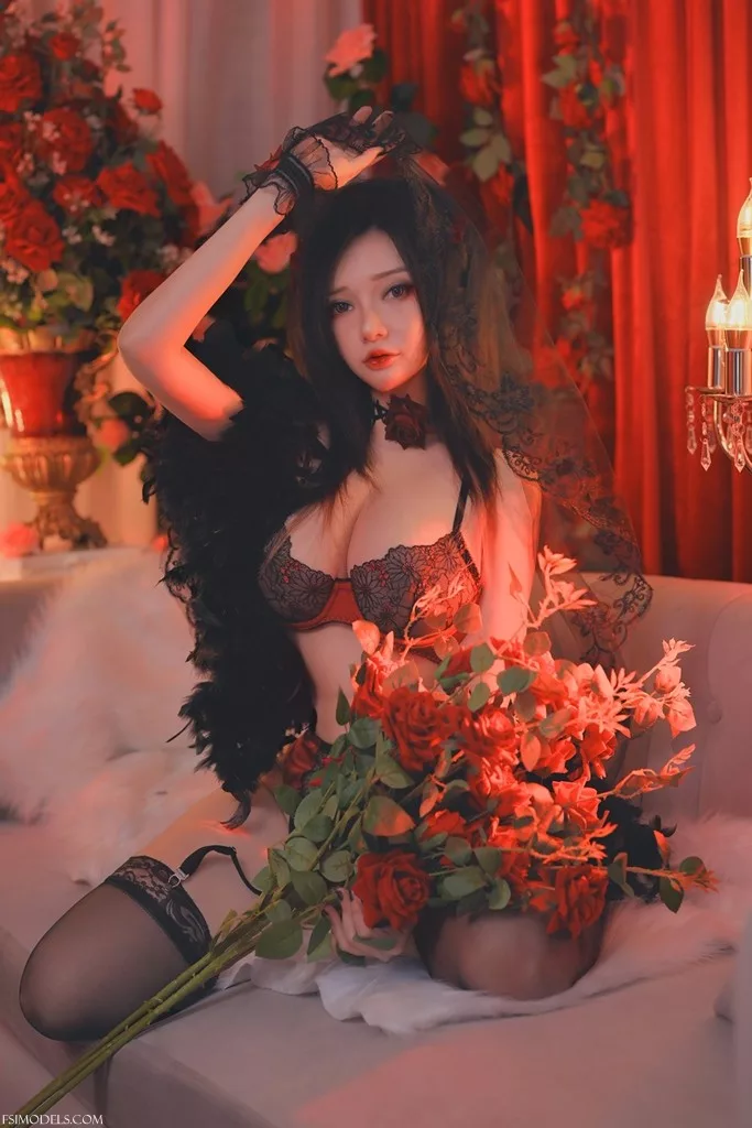 potato godzilla gothic bride lingerie set photos 005 - FSI Models
