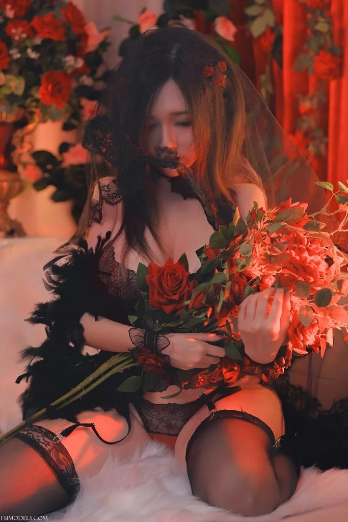 potato godzilla gothic bride lingerie set photos 007 - FSI Models