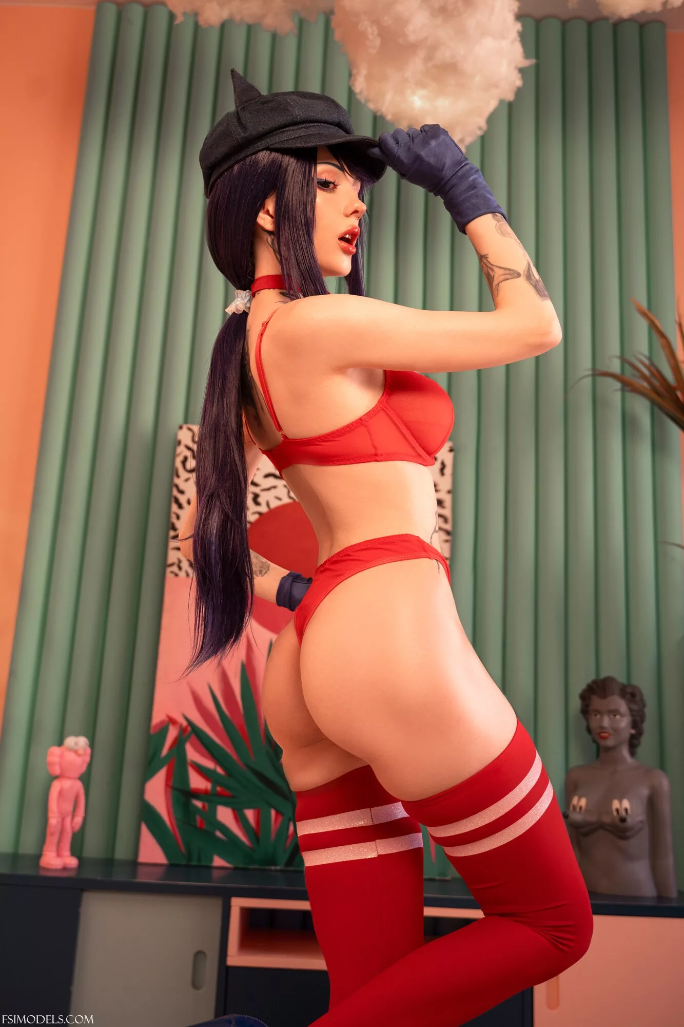 xenon nude red bikini cosplay photos 004 - FSI Models